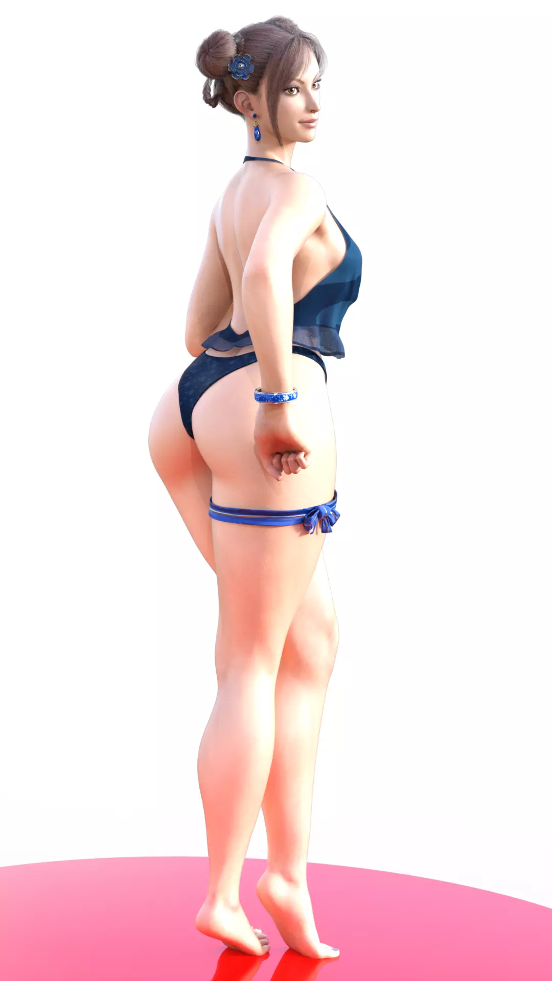 Chun-Li Azure Summer Style Street Fighter Alternate Outfit 3D print model_3