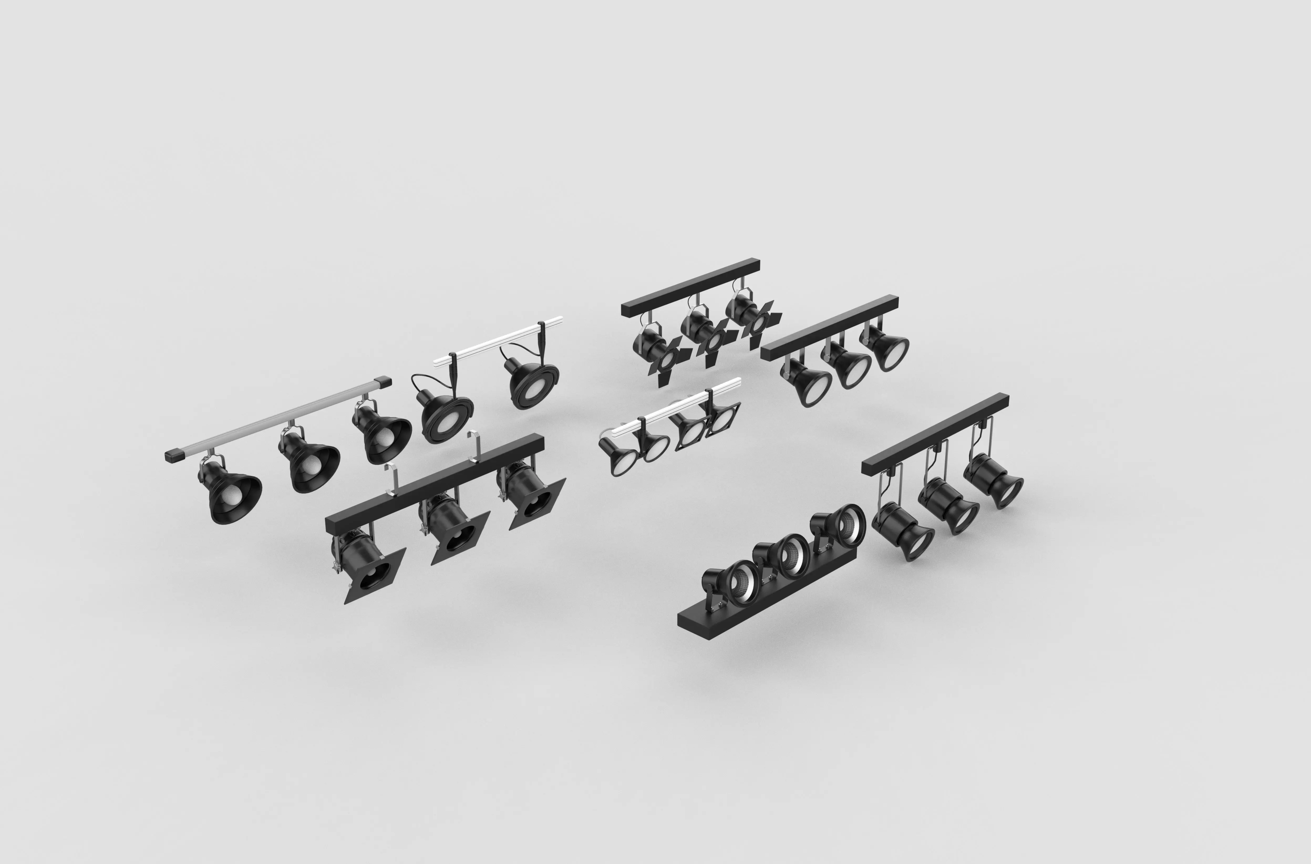 stage light set 3D model_4