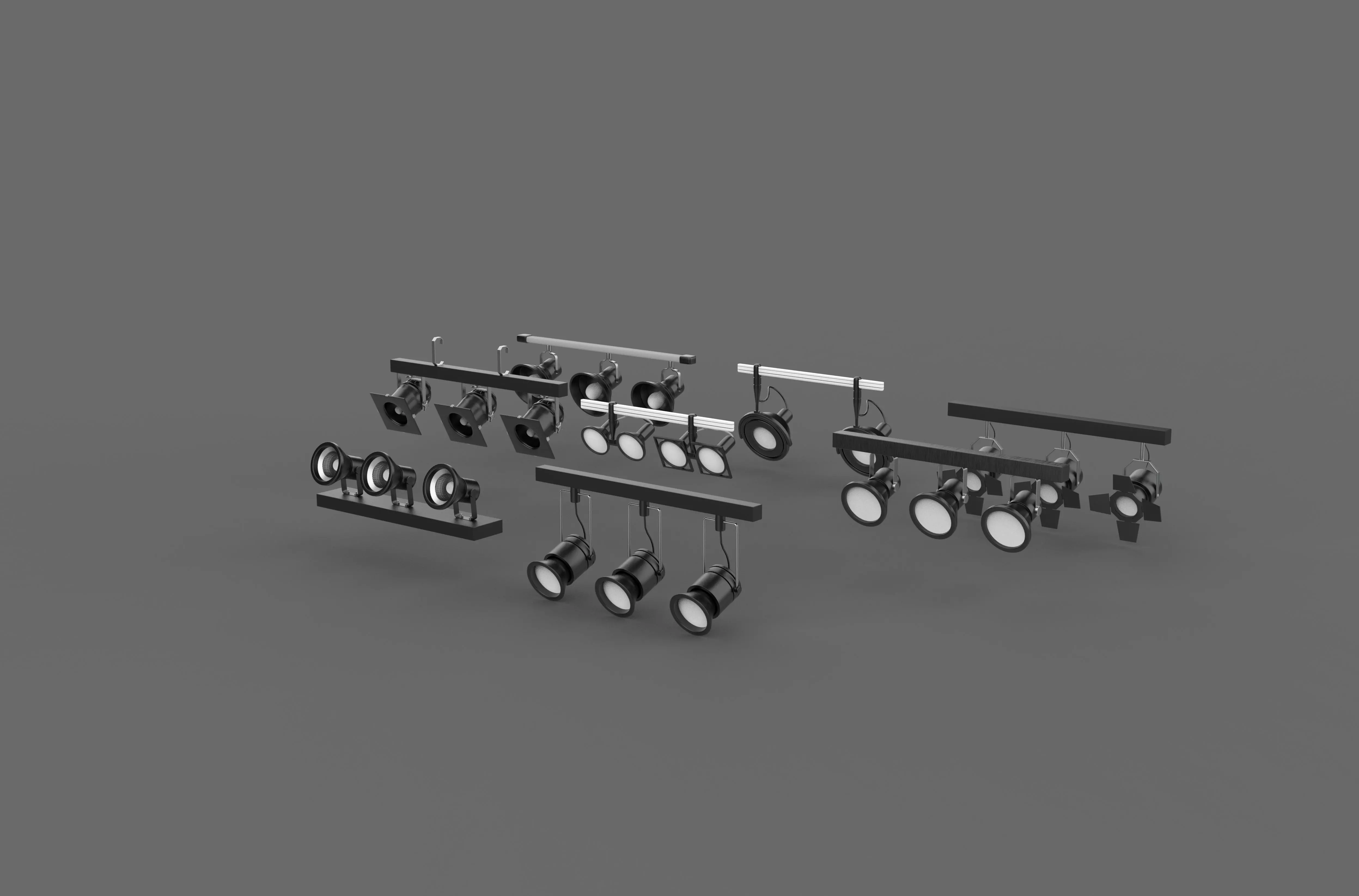 stage light set 3D model_6