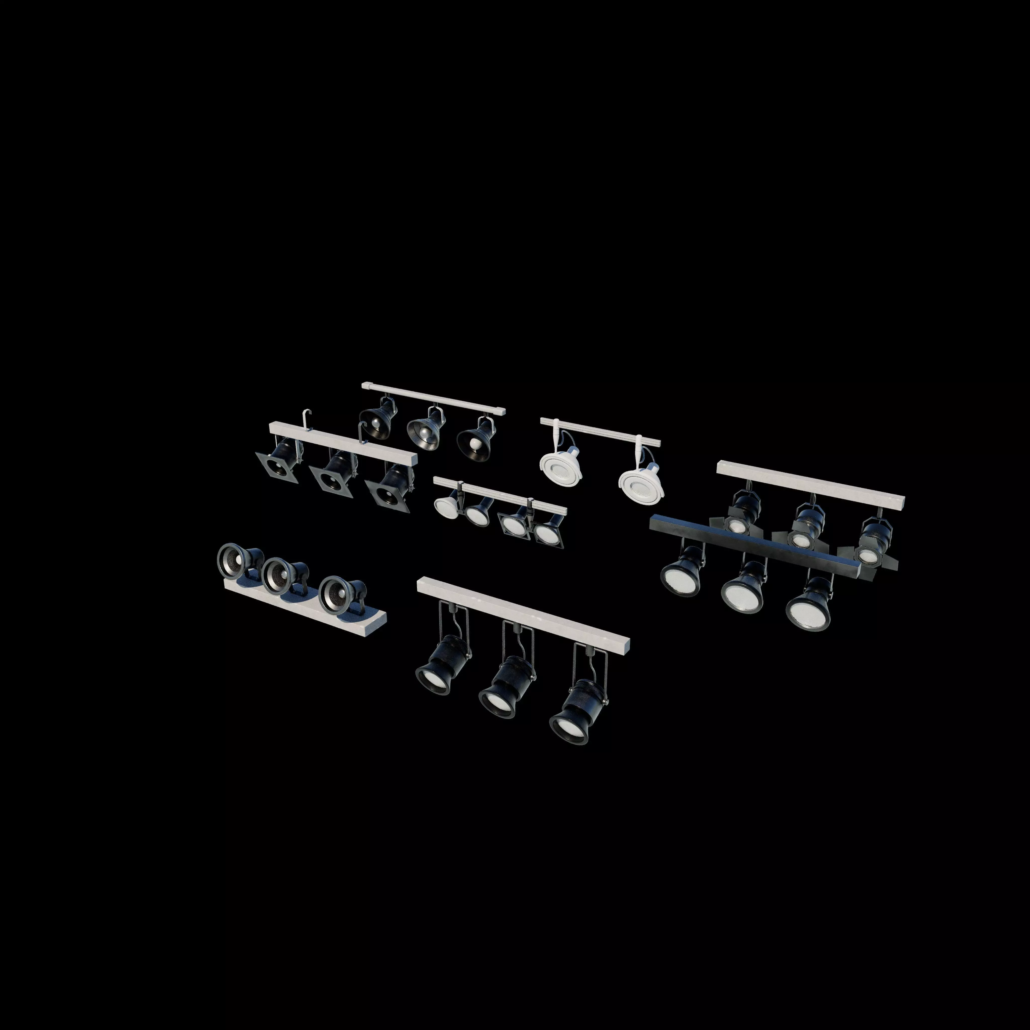 stage light set 3D model_7