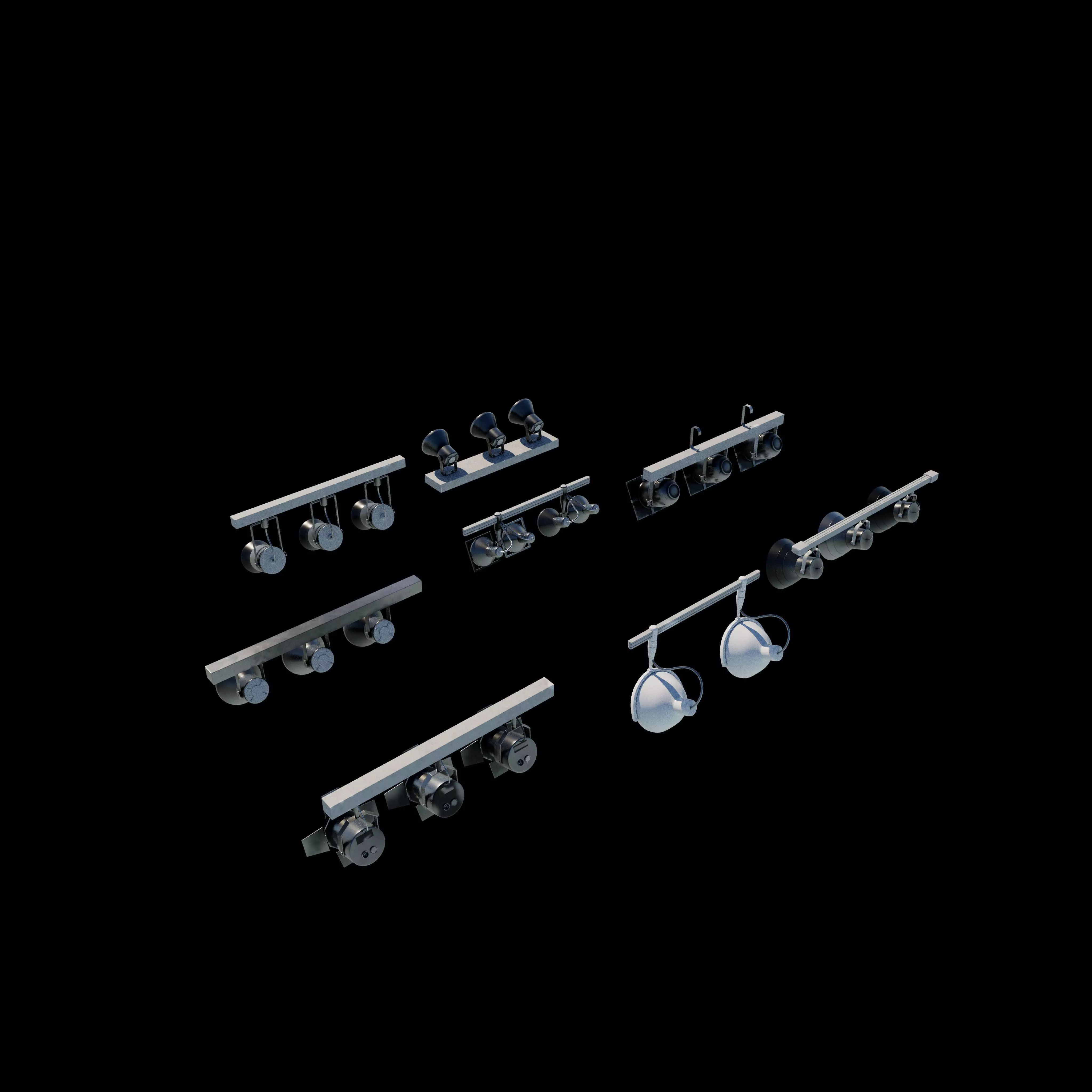 stage light set 3D model_2