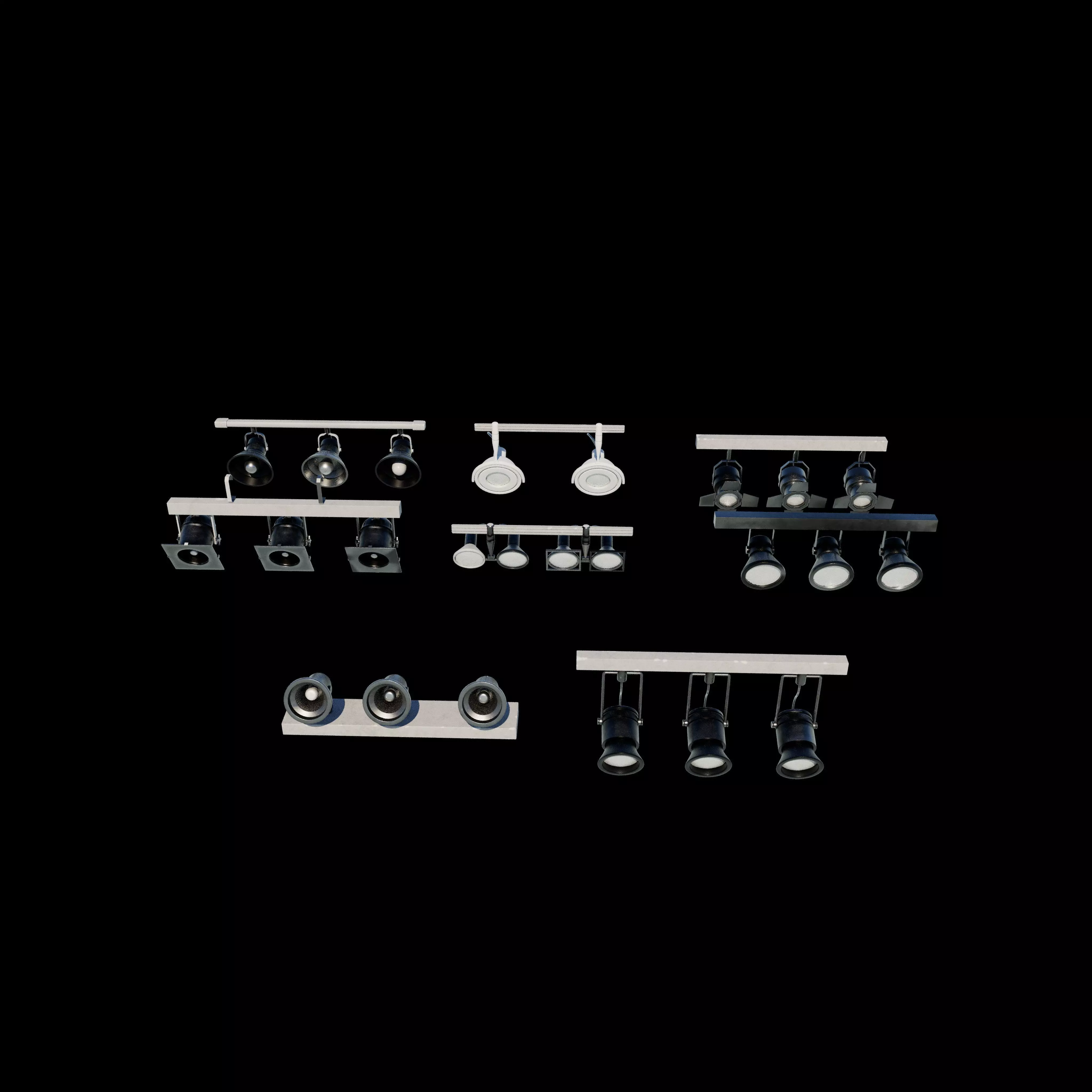 stage light set 3D model_8