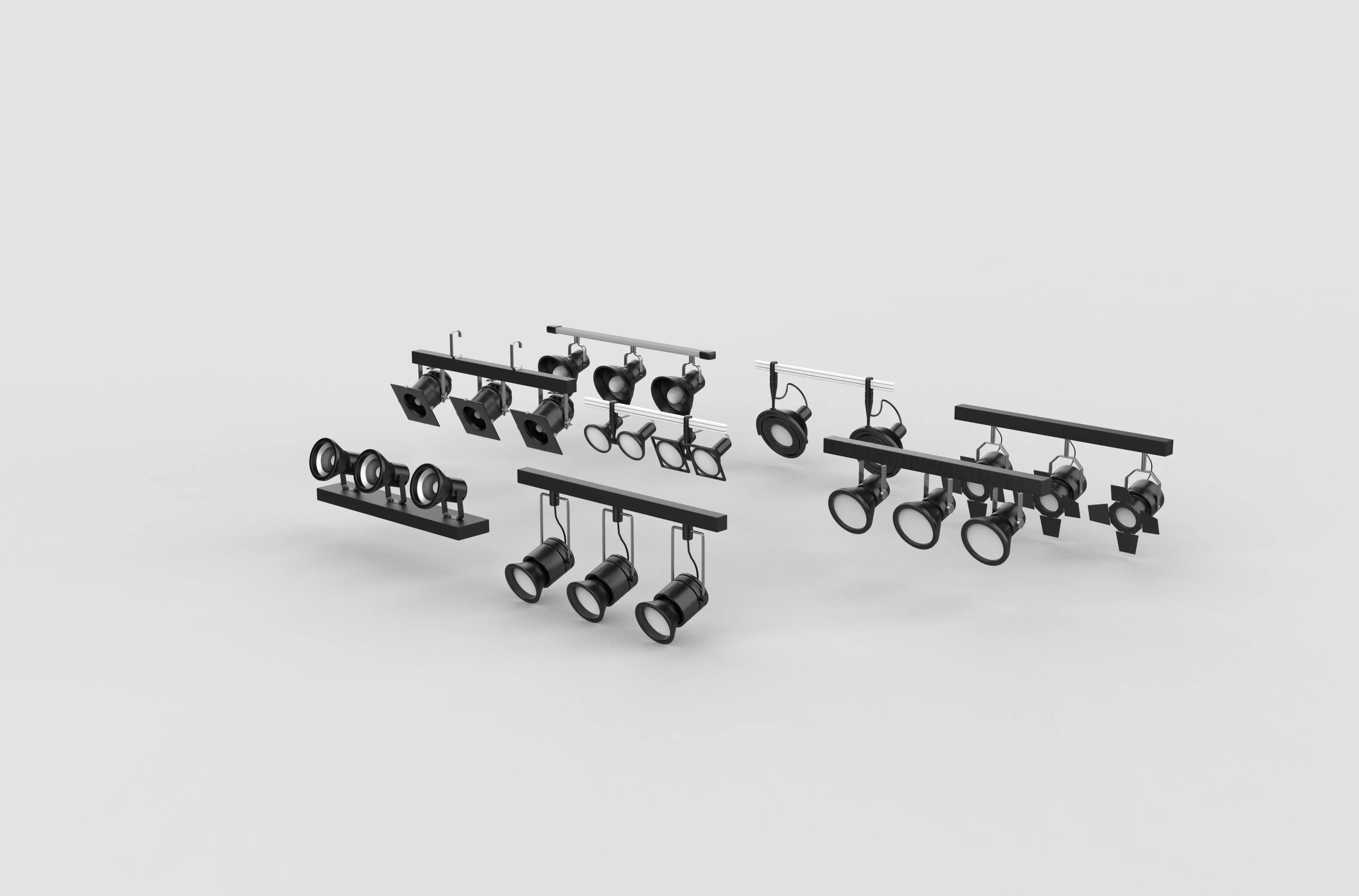 stage light set 3D model_3