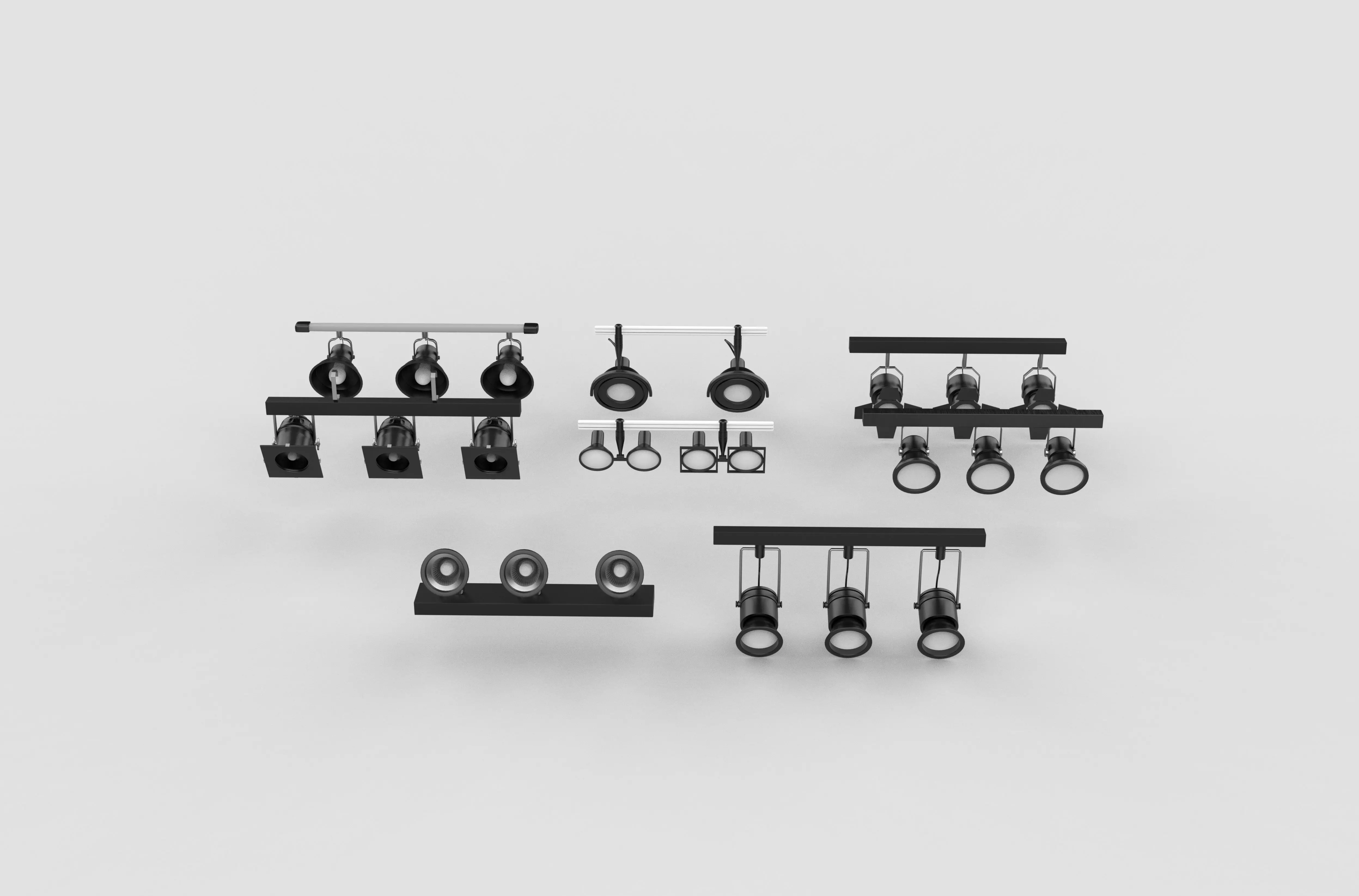 stage light set 3D model_0