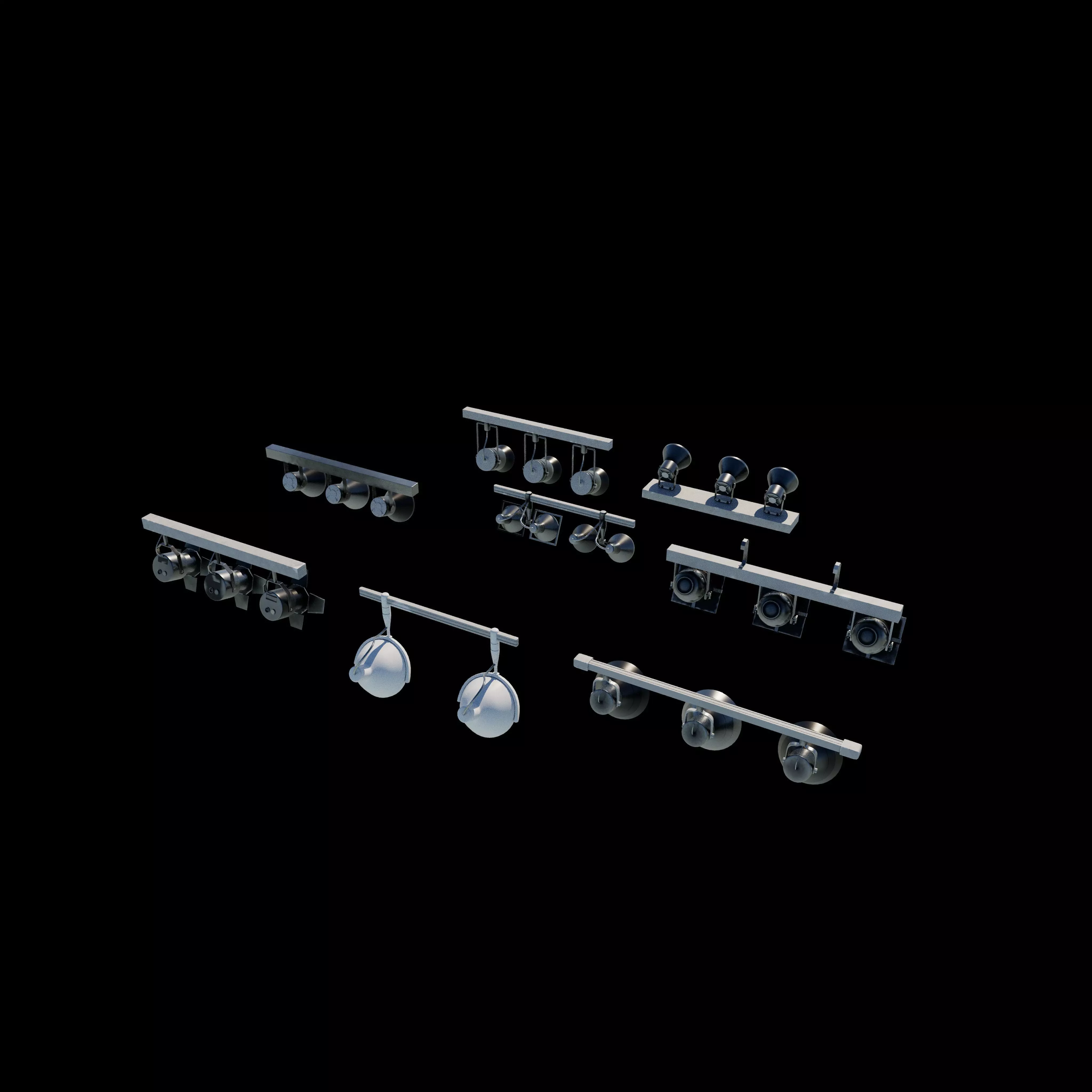 stage light set 3D model_11