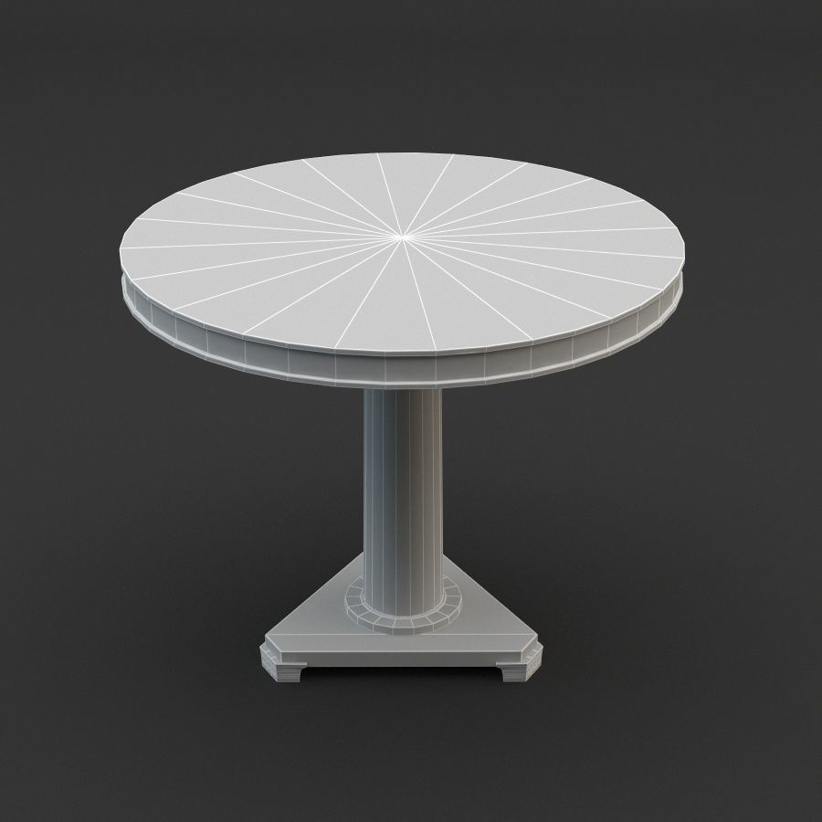 Table Charlote 3D model_7