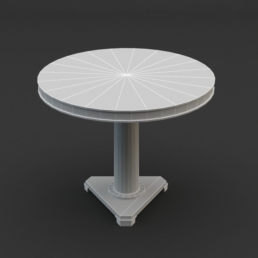 Table Charlote 3D model_6