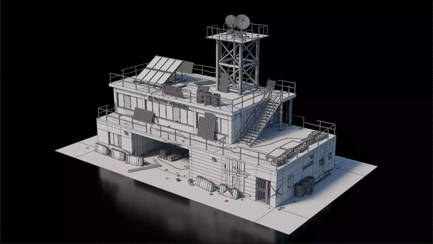 Warzone - Office Builld 3D model_4