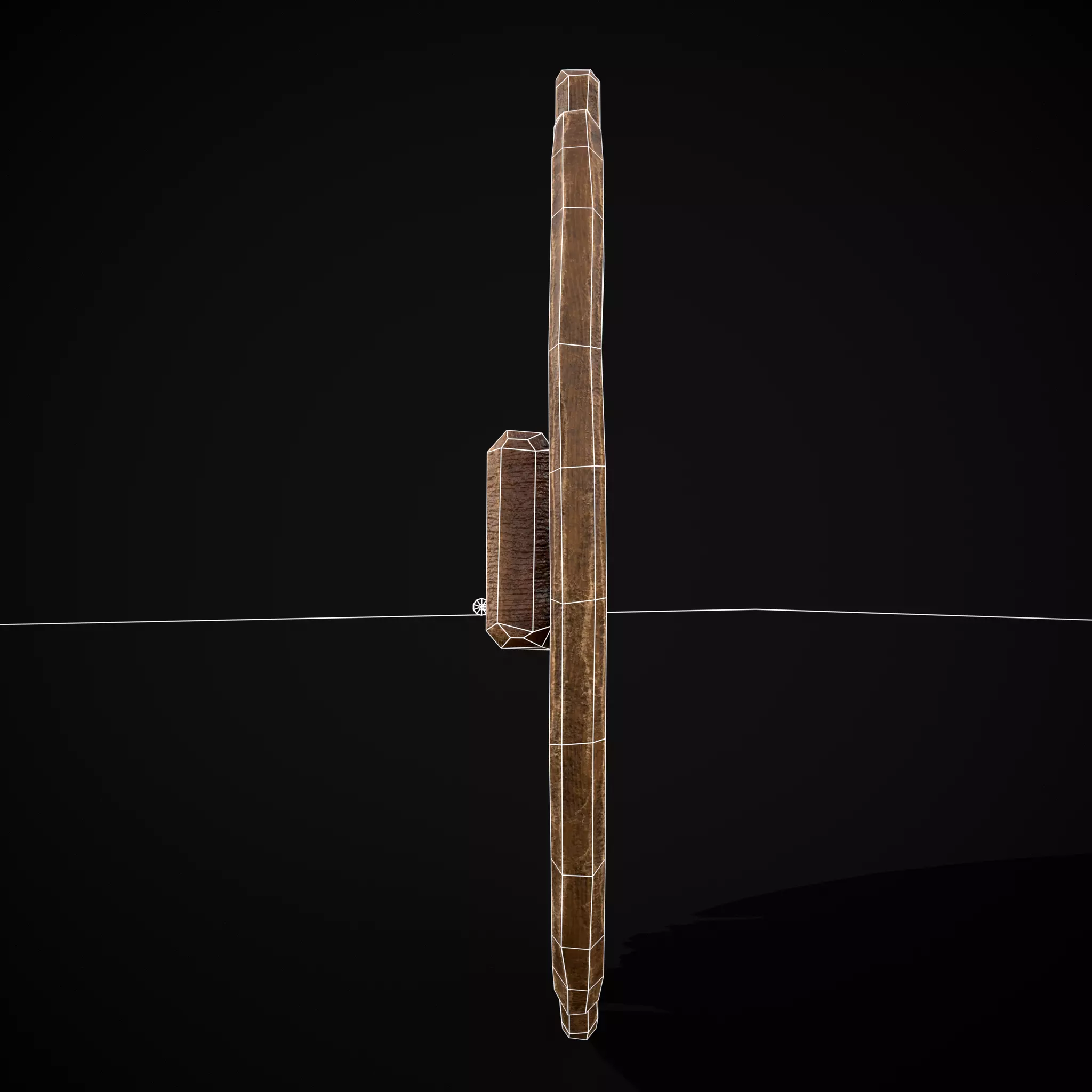 BW Norse Skull Coat of Arms Low-poly 3D model_8