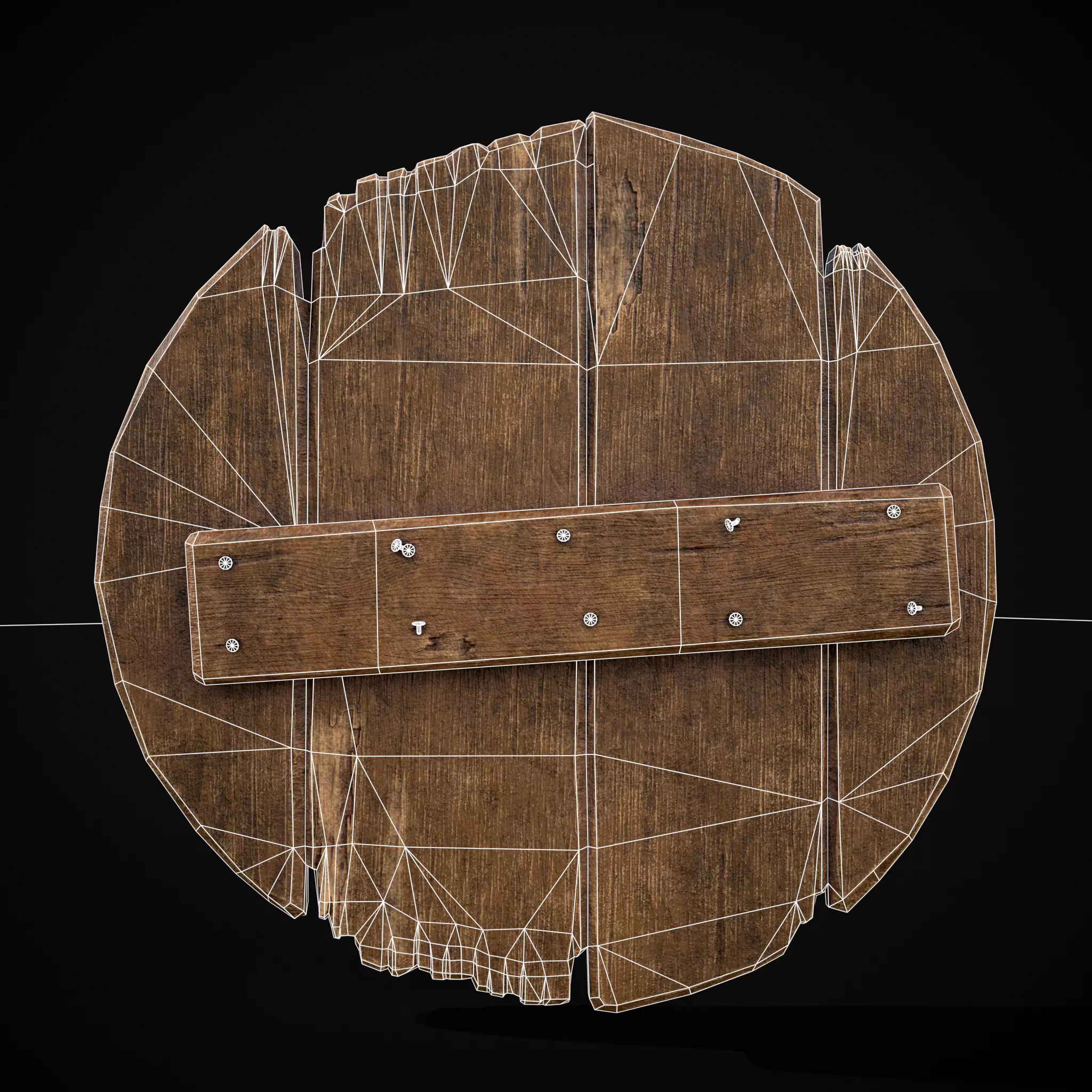 BW Norse Skull Coat of Arms Low-poly 3D model_12