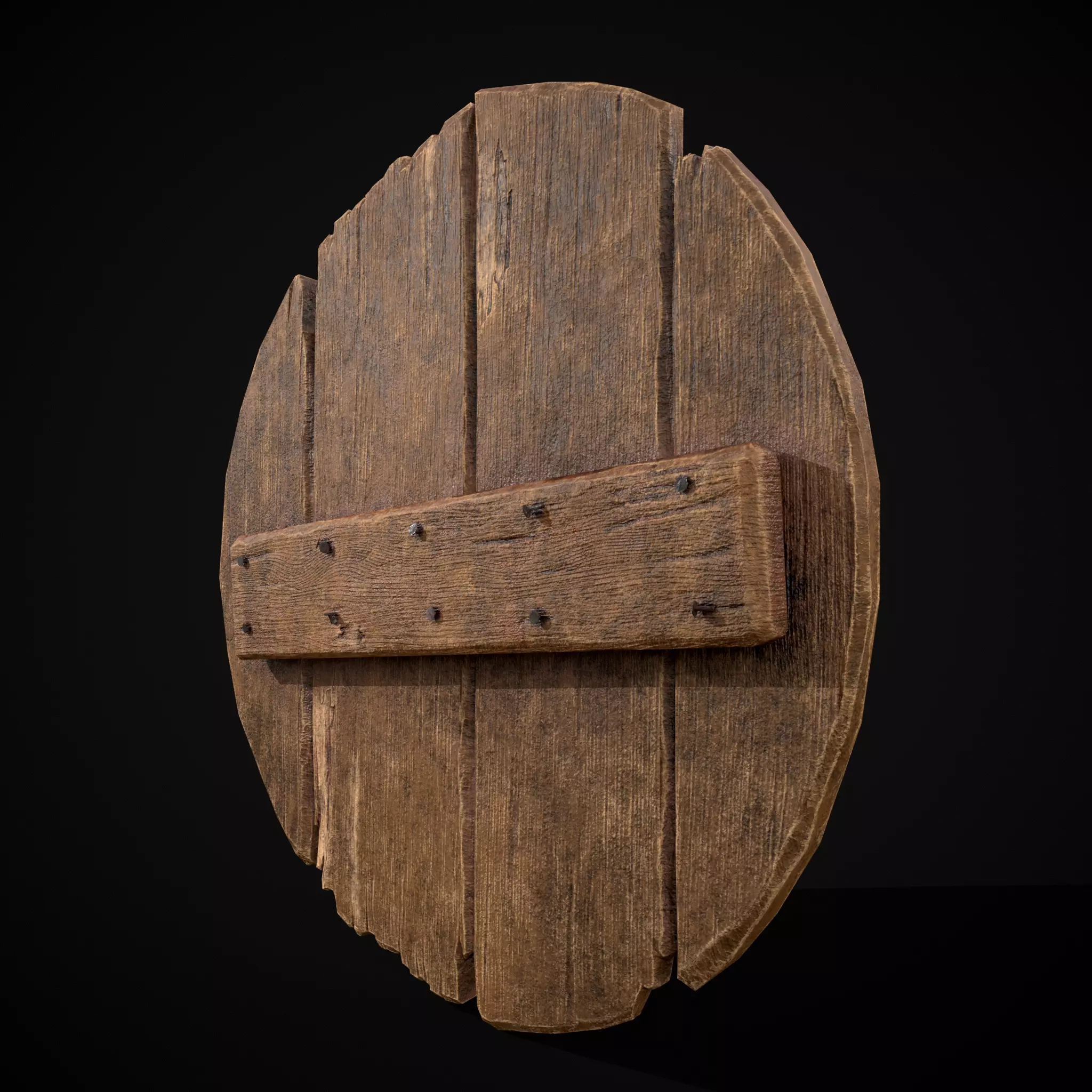 BW Norse Skull Coat of Arms Low-poly 3D model_9