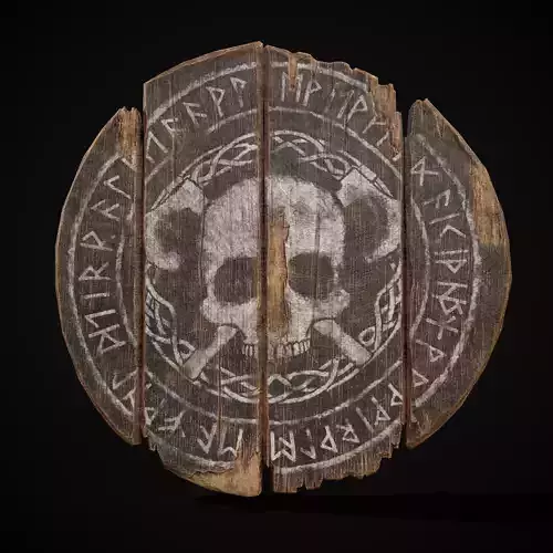 BW Norse Skull Coat of Arms