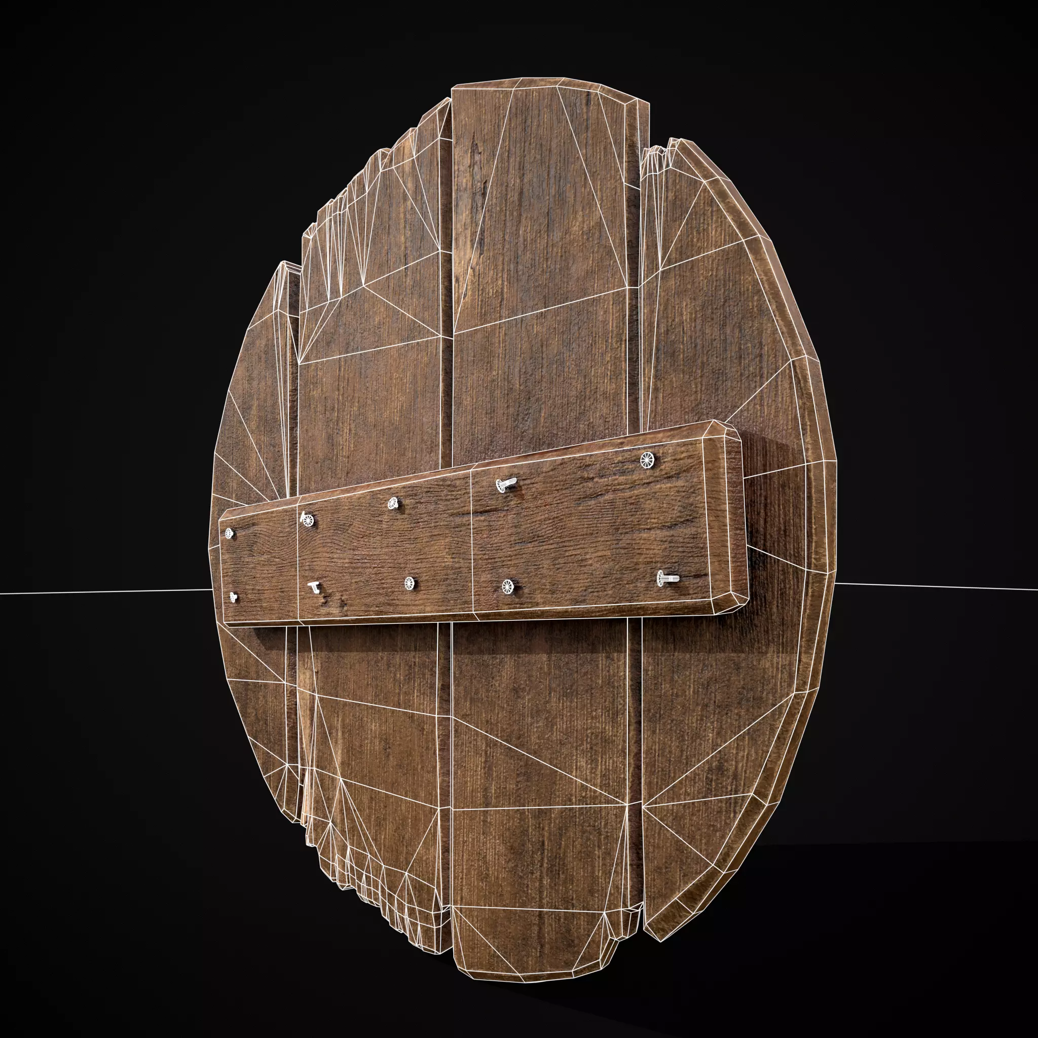 BW Norse Skull Coat of Arms Low-poly 3D model_10