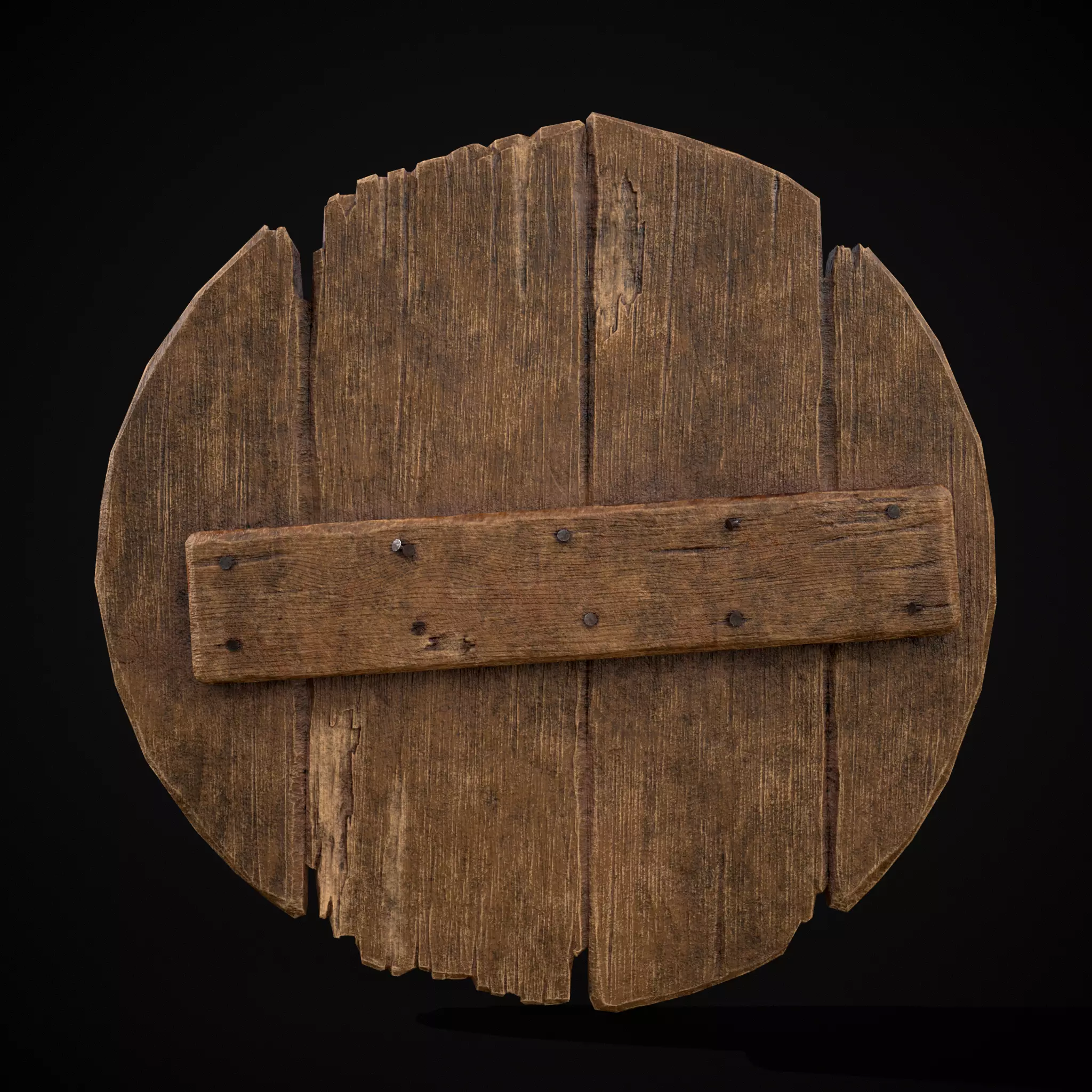 BW Norse Skull Coat of Arms Low-poly 3D model_11