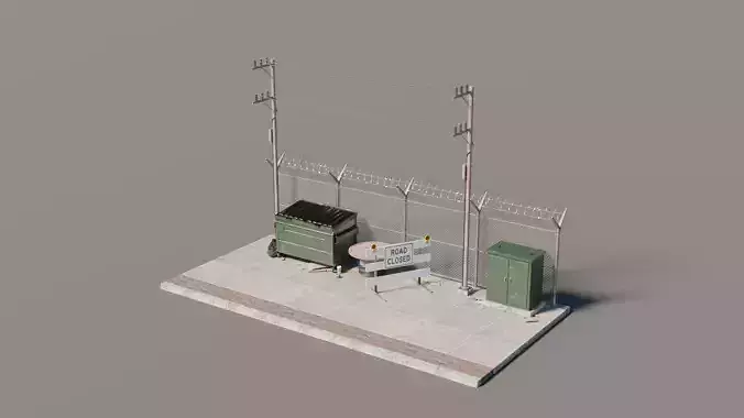 City Street Assets - Industrial Sidewalk Set