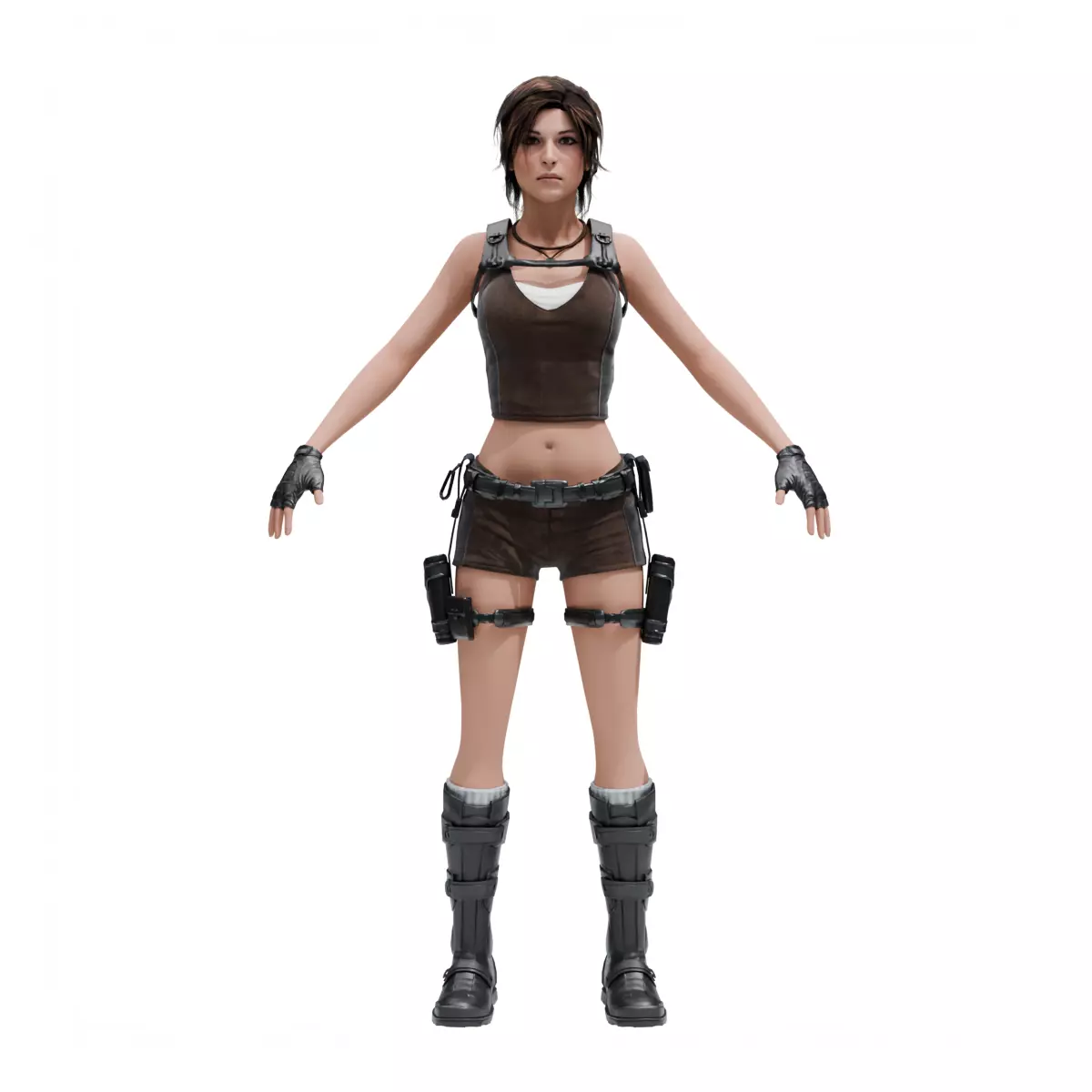 Lara Croft Tomb Raider Low-poly 3D model_1