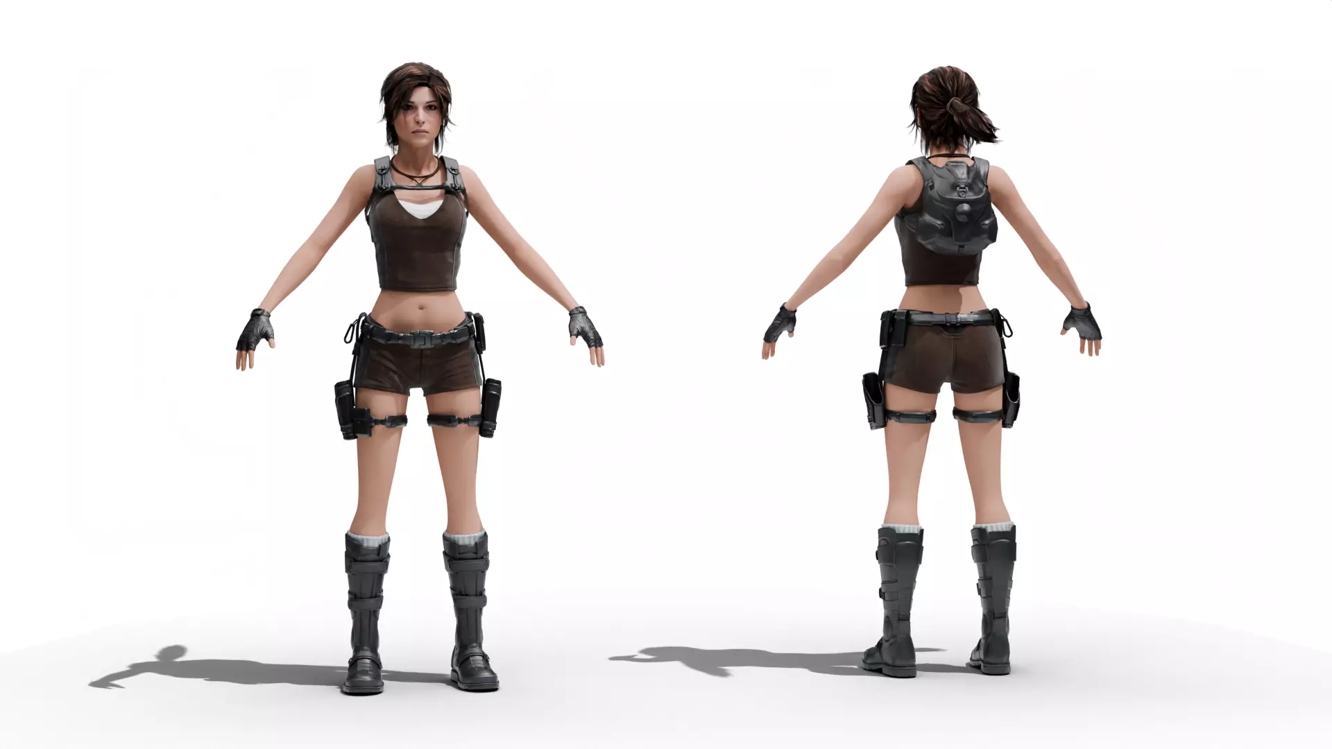 Lara Croft Tomb Raider Low-poly 3D model_9