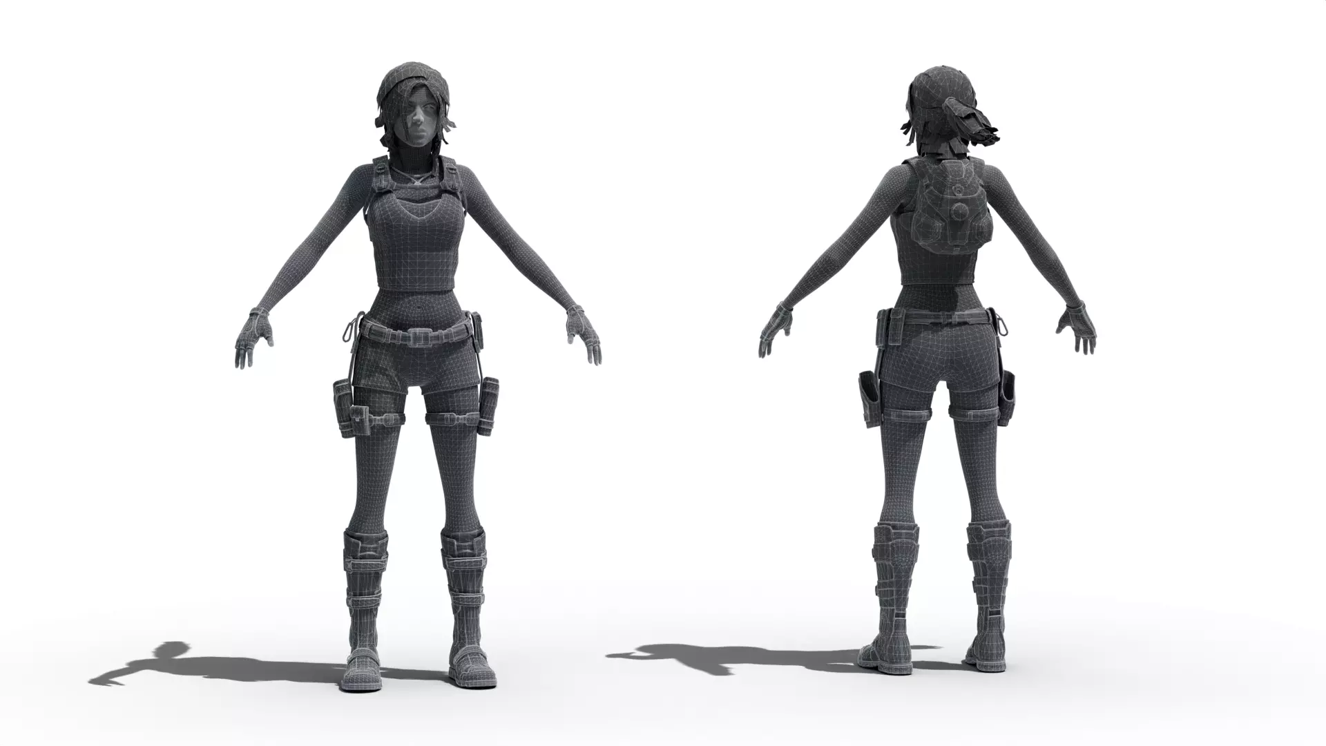 Lara Croft Tomb Raider Low-poly 3D model_11
