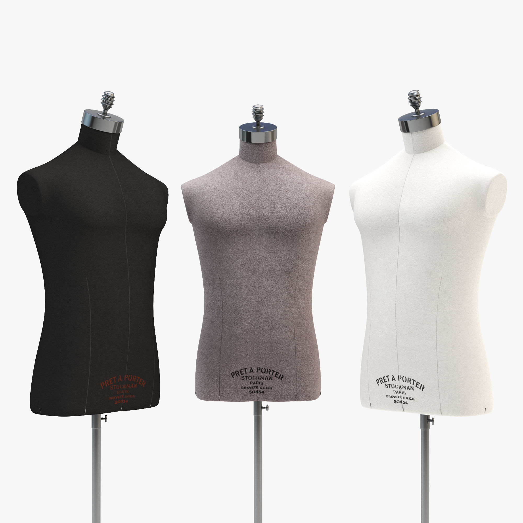 Stockman Mannequin Male 3D model_1