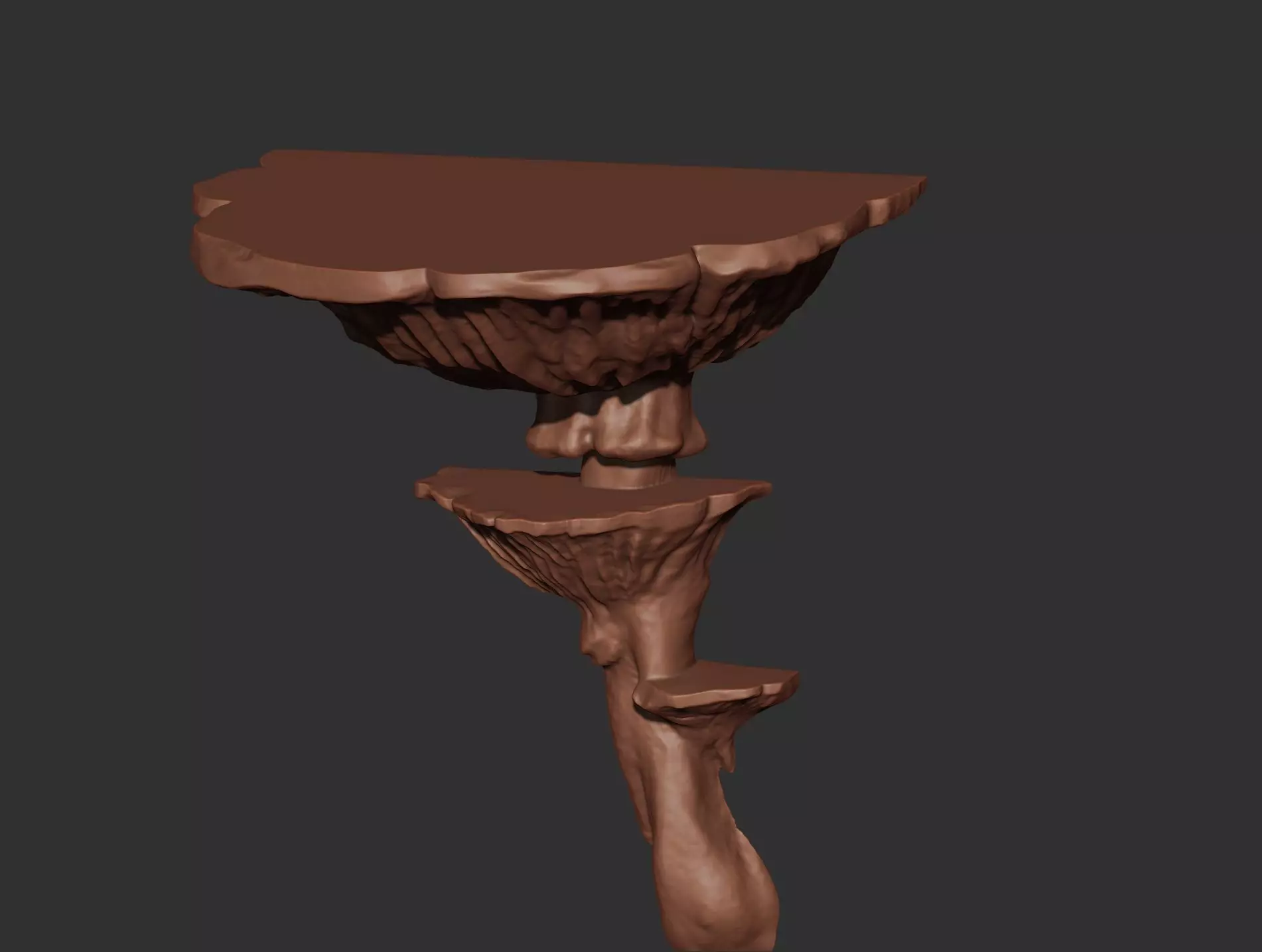 Mushroom Shelf Printable 2 3D print model_2