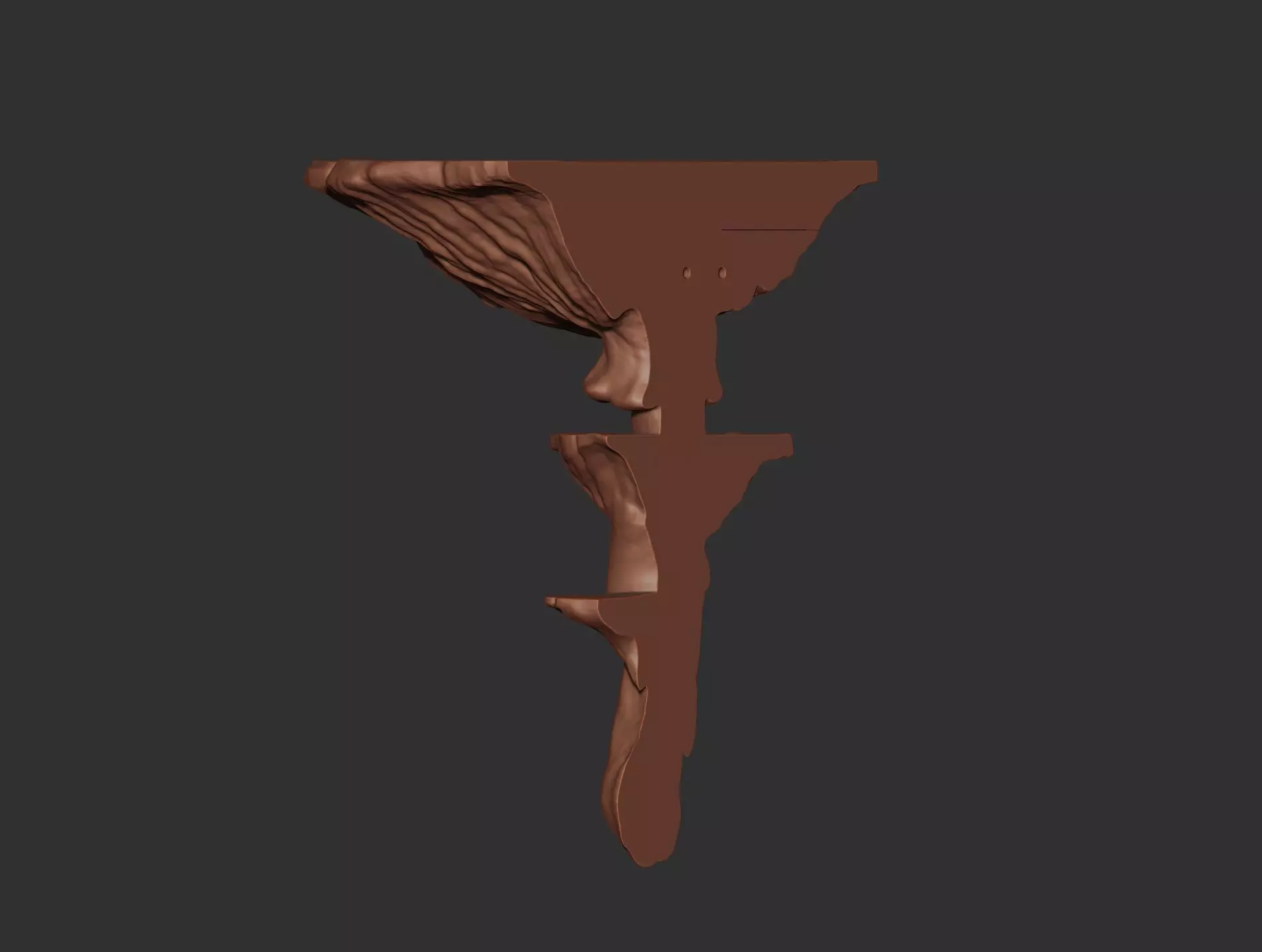 Mushroom Shelf Printable 2 3D print model_6