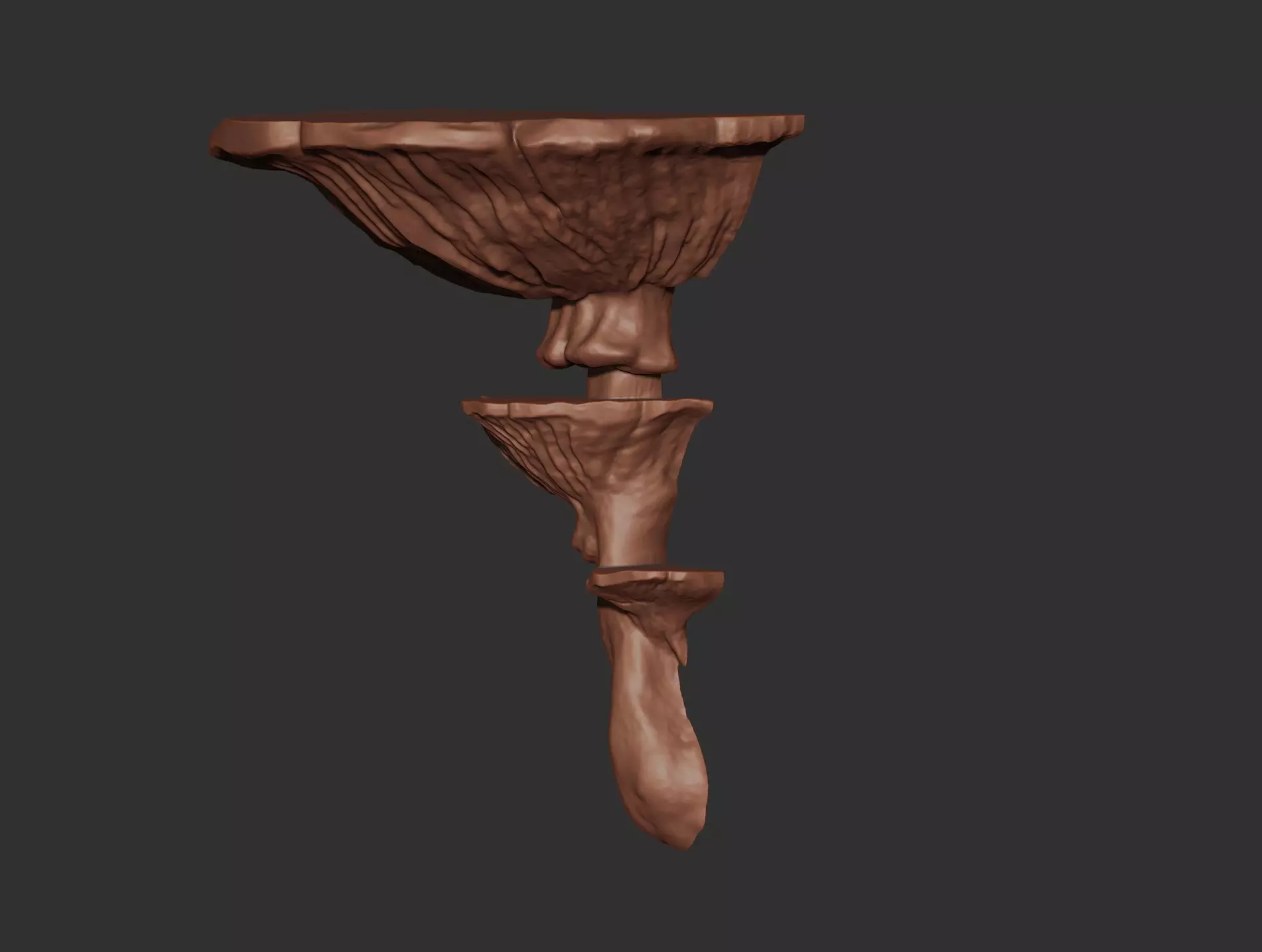 Mushroom Shelf Printable 2 3D print model_4