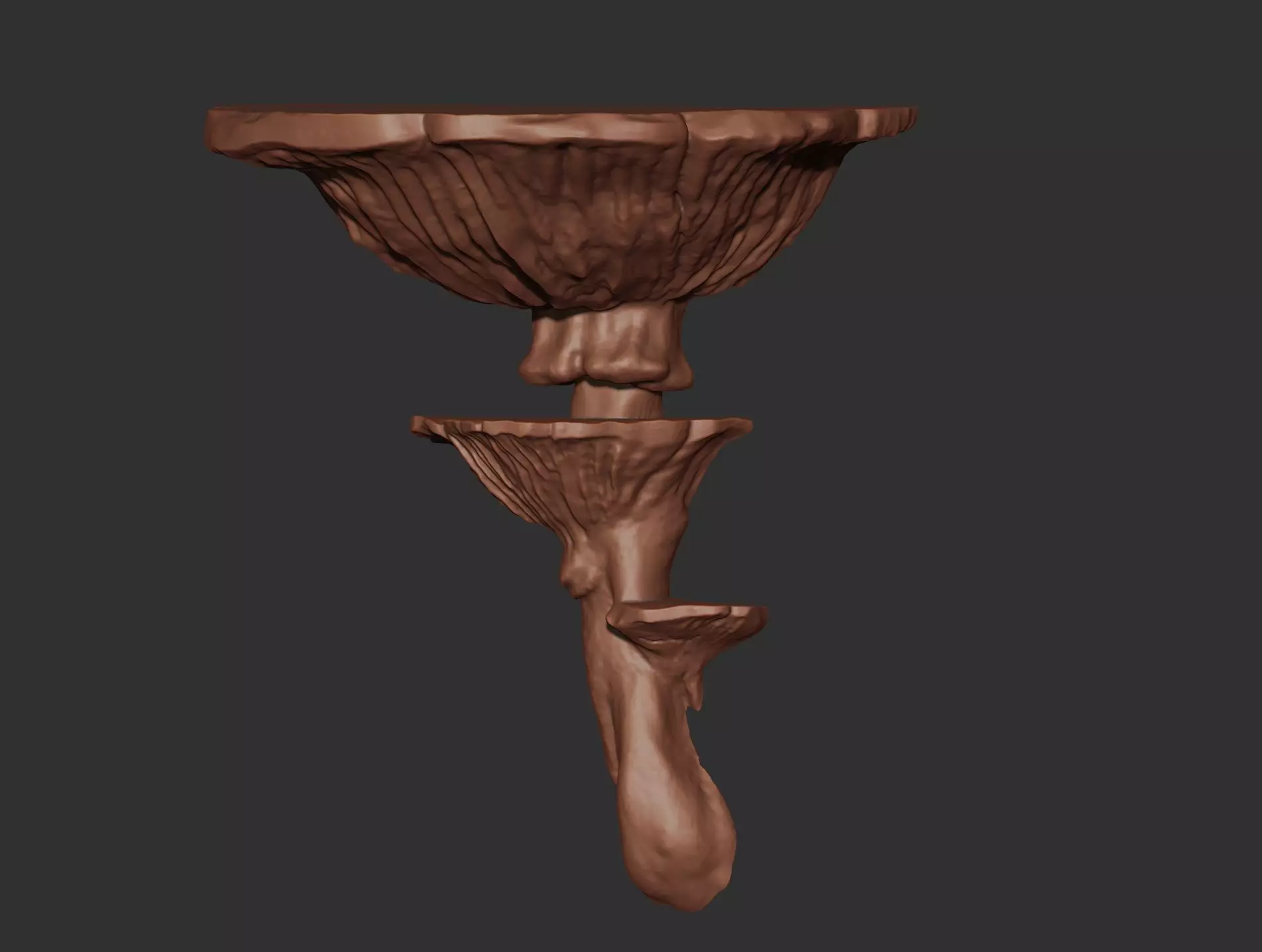 Mushroom Shelf Printable 2 3D print model_3