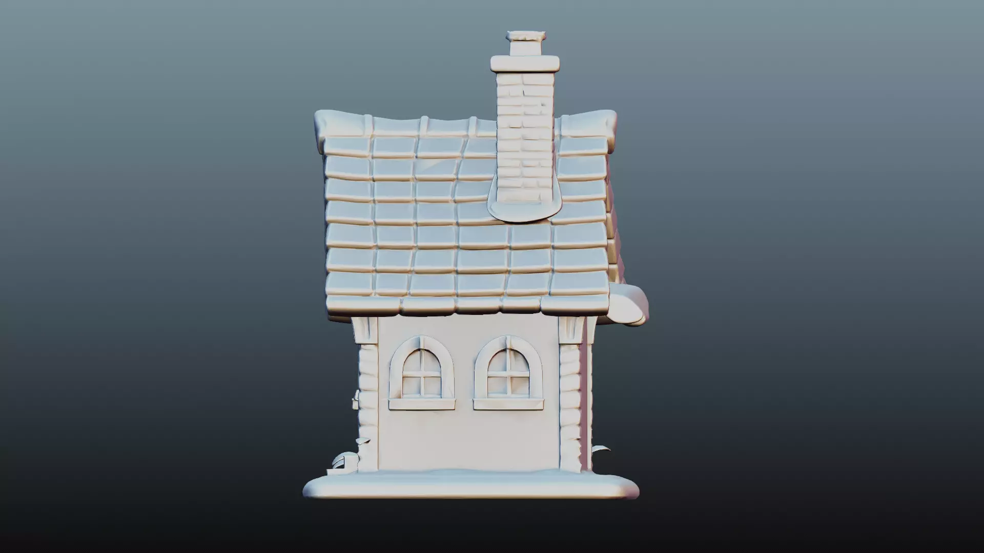 Mediaval fantasy house  3D model_9