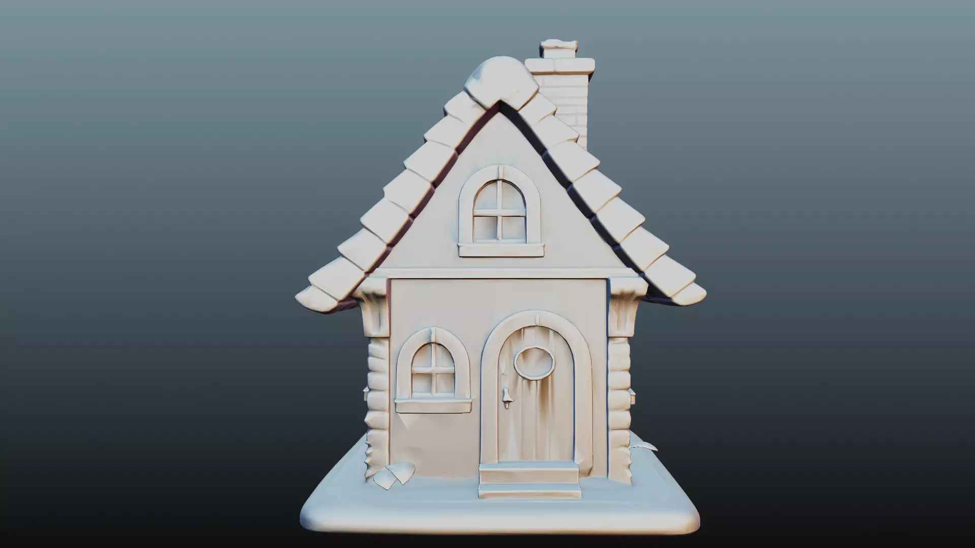 Mediaval fantasy house  3D model_6