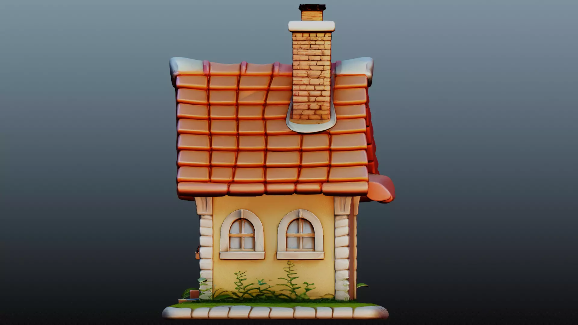 Mediaval fantasy house  3D model_3