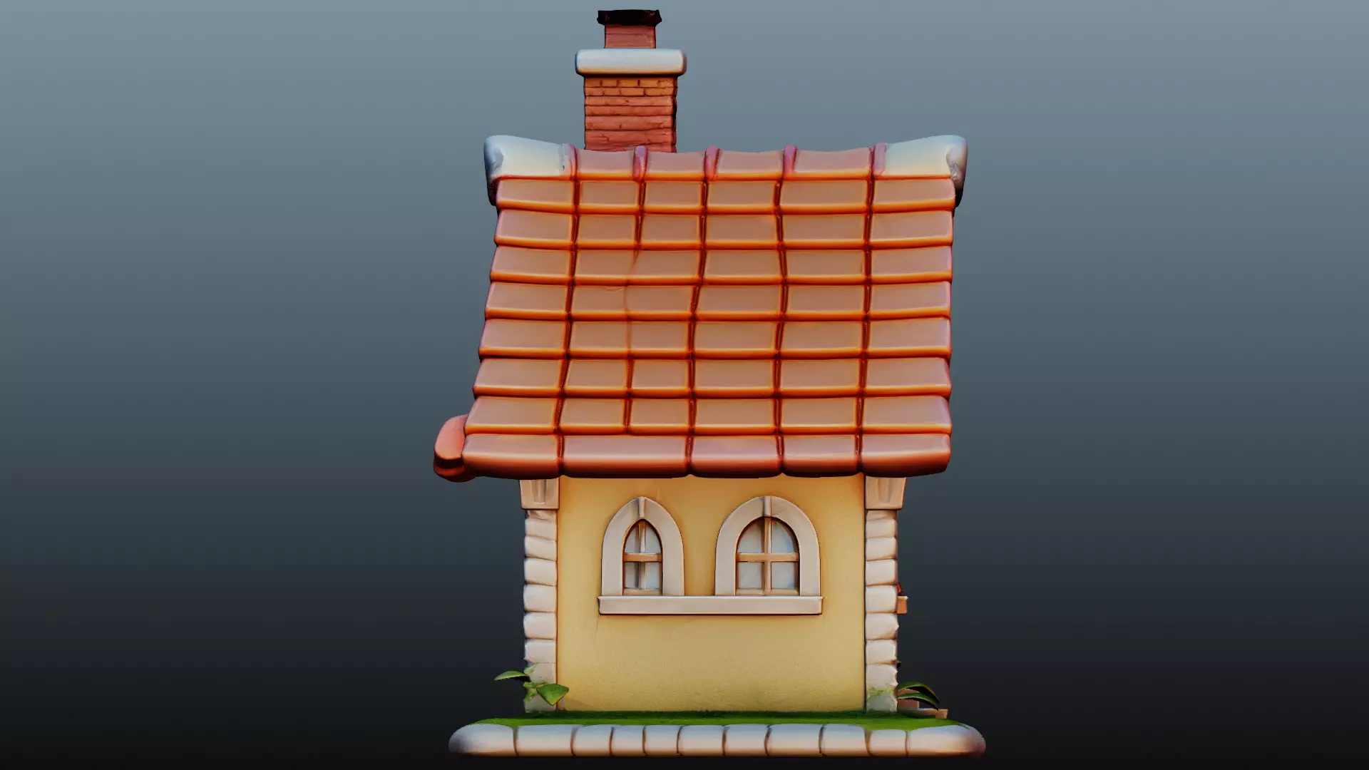Mediaval fantasy house  3D model_4