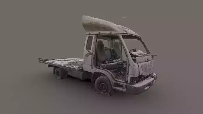 Wreck of a delivery van