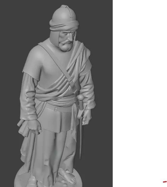 Arab Warrior STL Model for 3D Printing 3D print model_5