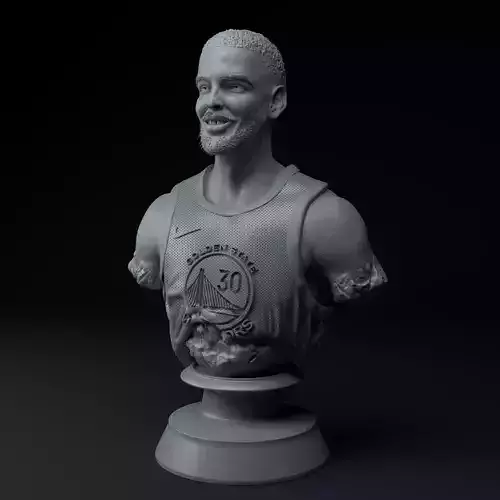 Stephen Curry Basketball Premium Bust STL