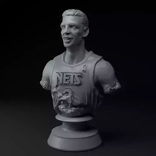 Drazen Petrovic Basketball Premium Bust STL