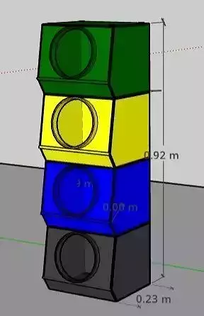 stackable waste sorting bins