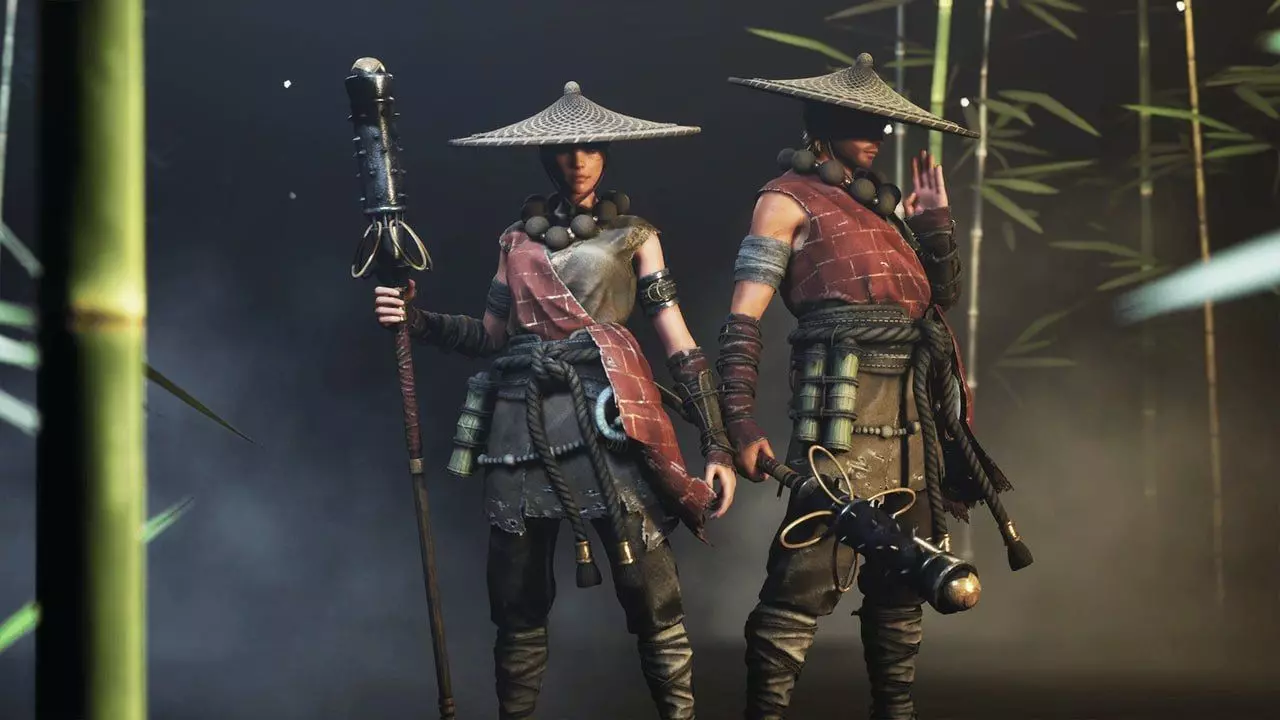 Stylized Samurai Monk 3D Character Low-poly 3D model_0