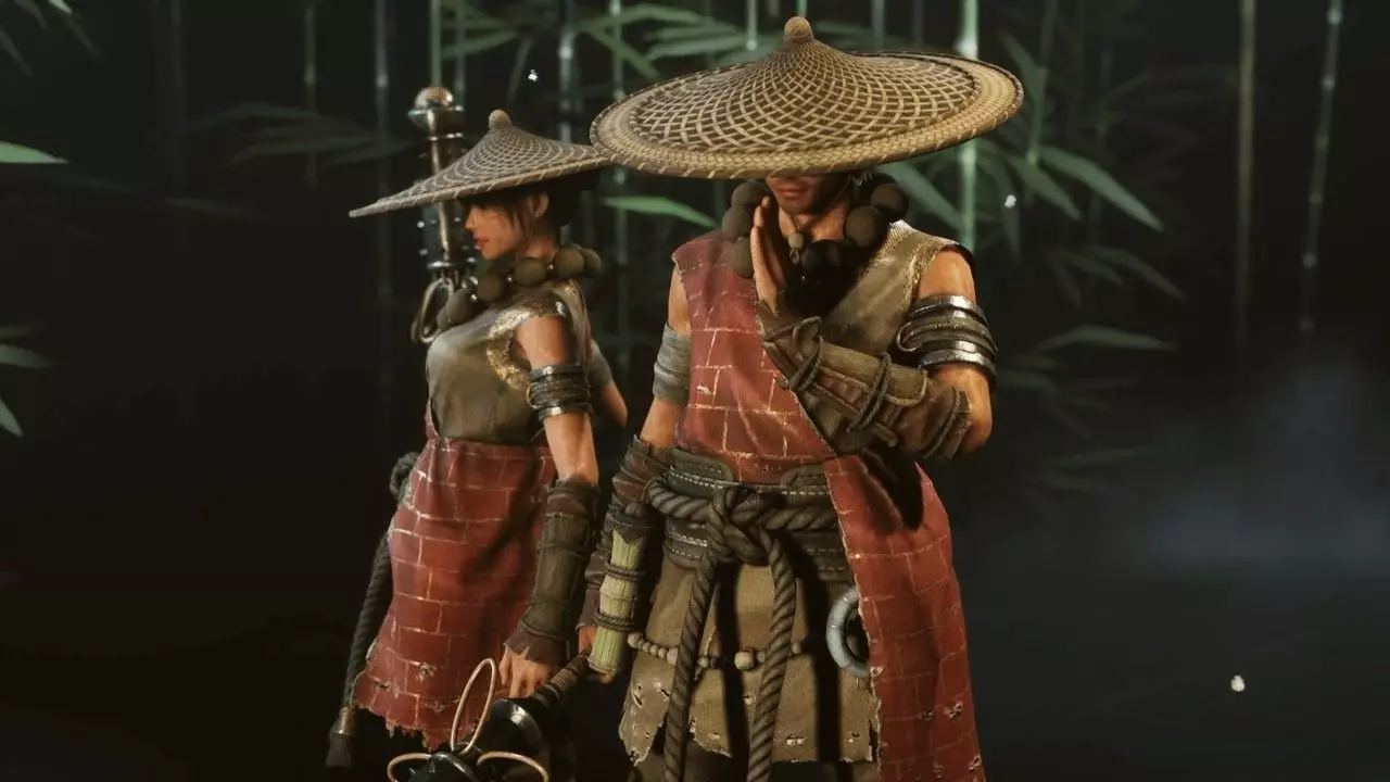 Stylized Samurai Monk 3D Character Low-poly 3D model_1