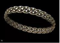 1136 Intertwined Openwork Bangle 8gm 3D print model_2