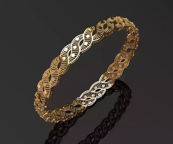 1136 Intertwined Openwork Bangle 8gm