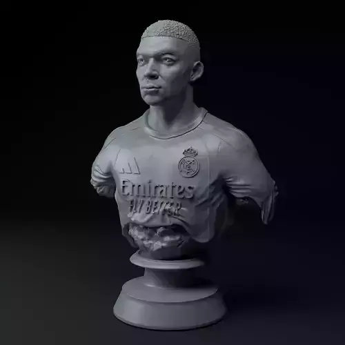 Kylian Mbappe Premium Bust STL