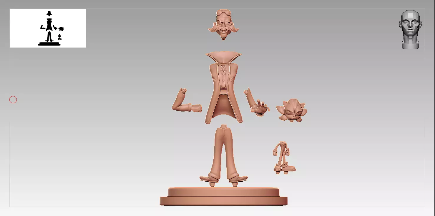 Robotnik - Figurine 3D print model_6