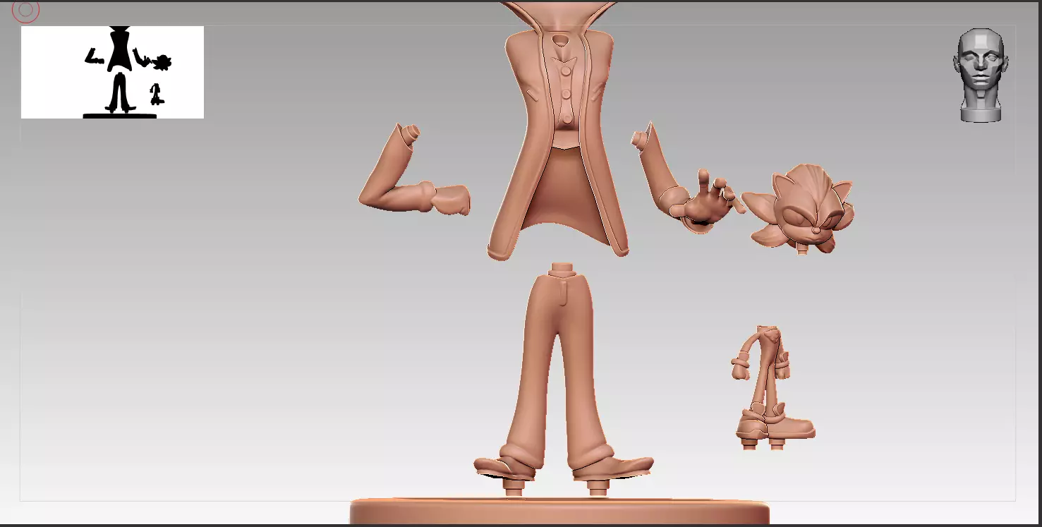 Robotnik - Figurine 3D print model_9