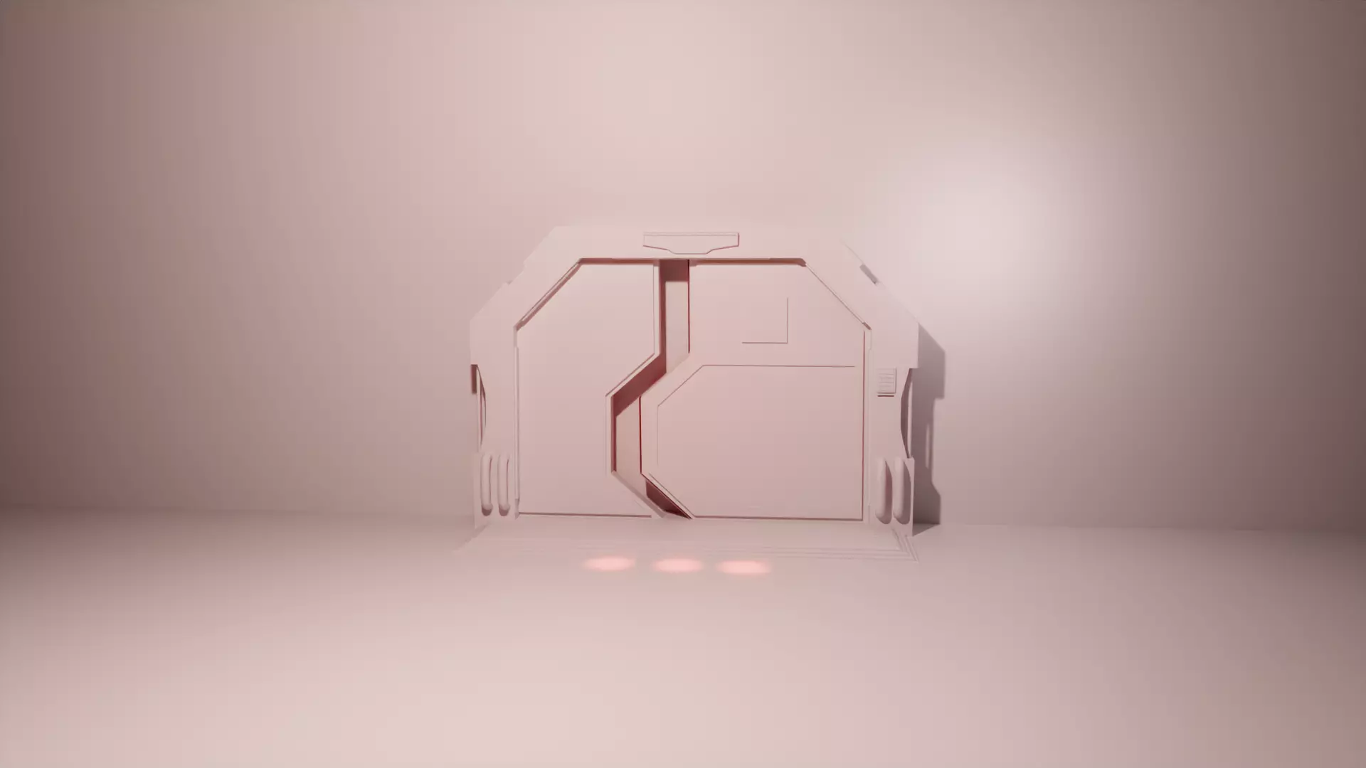 Sci-Fi Door SX72 Low-poly 3D model_8