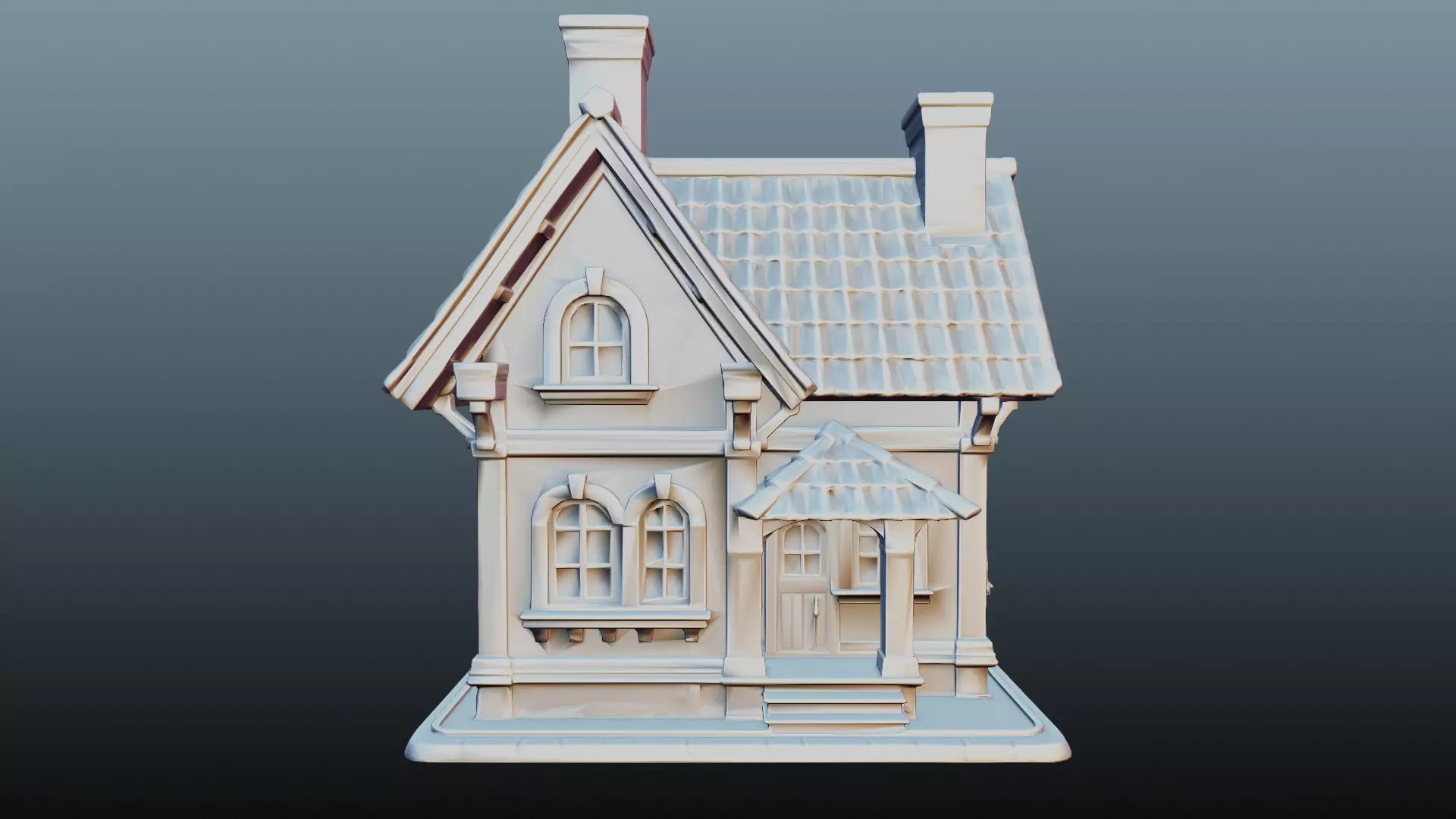 Mediaval fantasy house EM-11 3D model_6