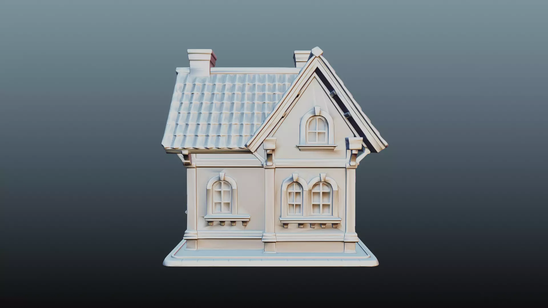 Mediaval fantasy house EM-11 3D model_7