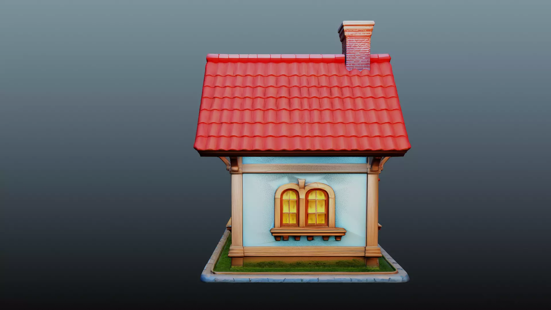 Mediaval fantasy house EM-11 3D model_5