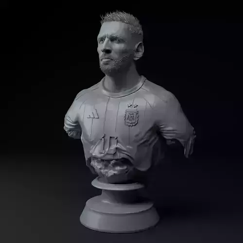 Lionel Messi Argentina Barcelona Inter Miami Premium Bust STL