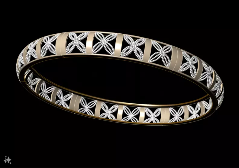 1137 Quatrefoil Lattice Kada 9gm 3D print model_2