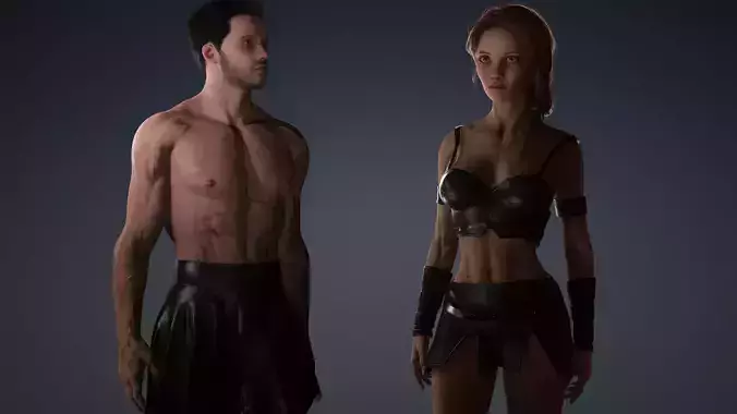 Dual Souls The Arena Bond 1 of 10 Realistic character Rigged